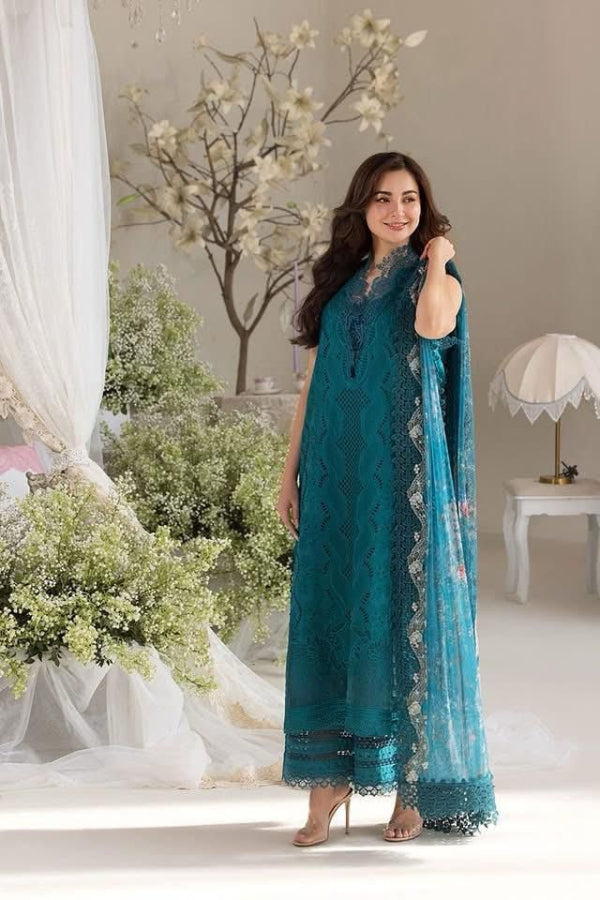 3 piece Khaadi Net Cotton Dress - Ready To Wear
