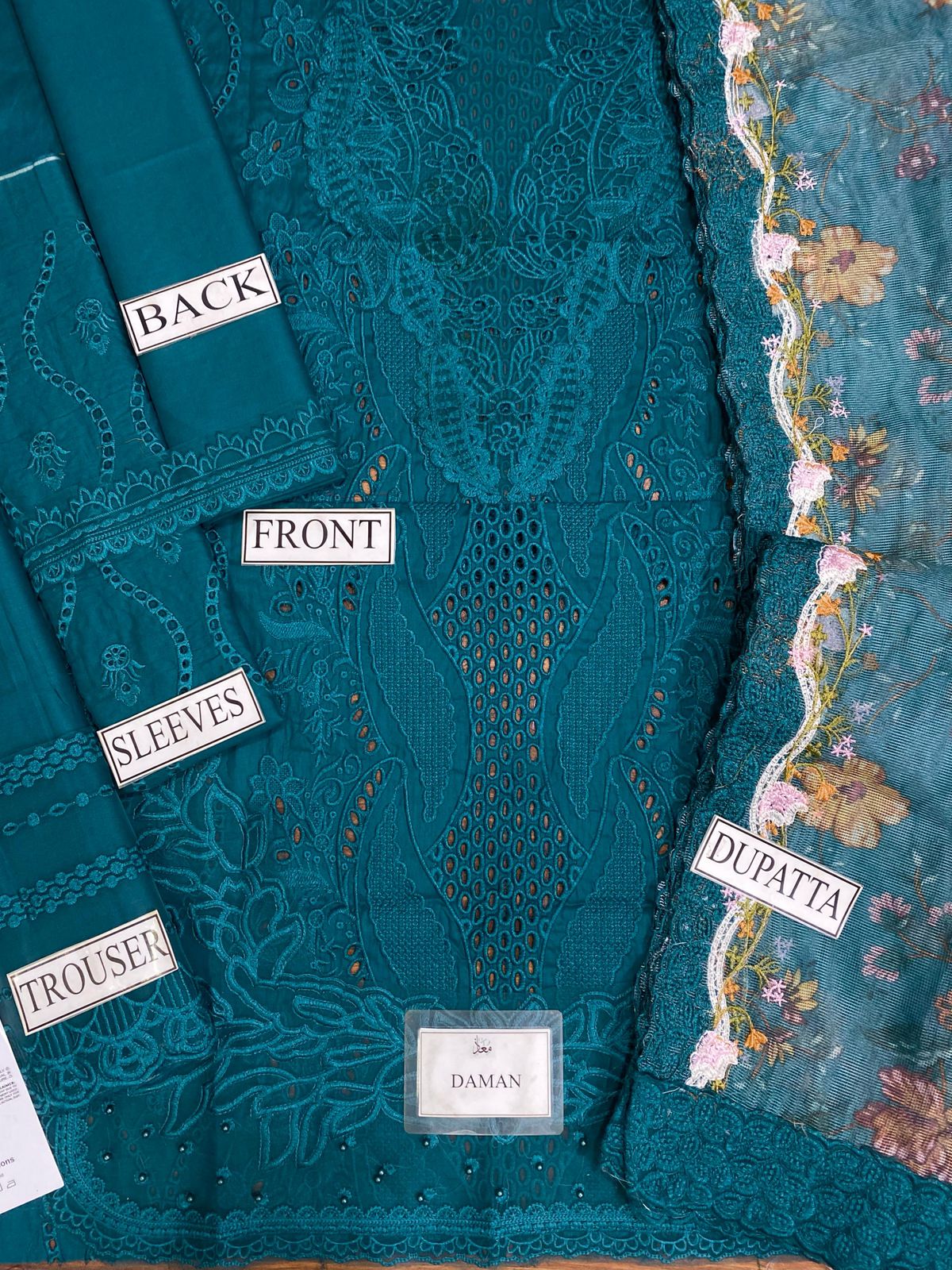 3 piece Khaadi Net Cotton Dress - Ready To Wear