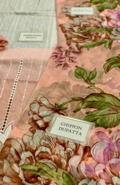 3 Piece Stitched Long Dress - Ready To Wear