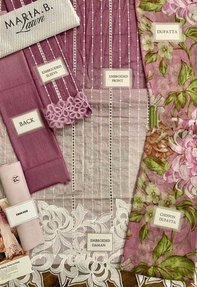 3 Piece Stitched Long Dress - Ready To Wear