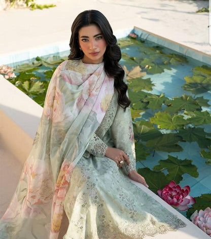 3 Piece Stitched Lawn Suit Ready To Wear