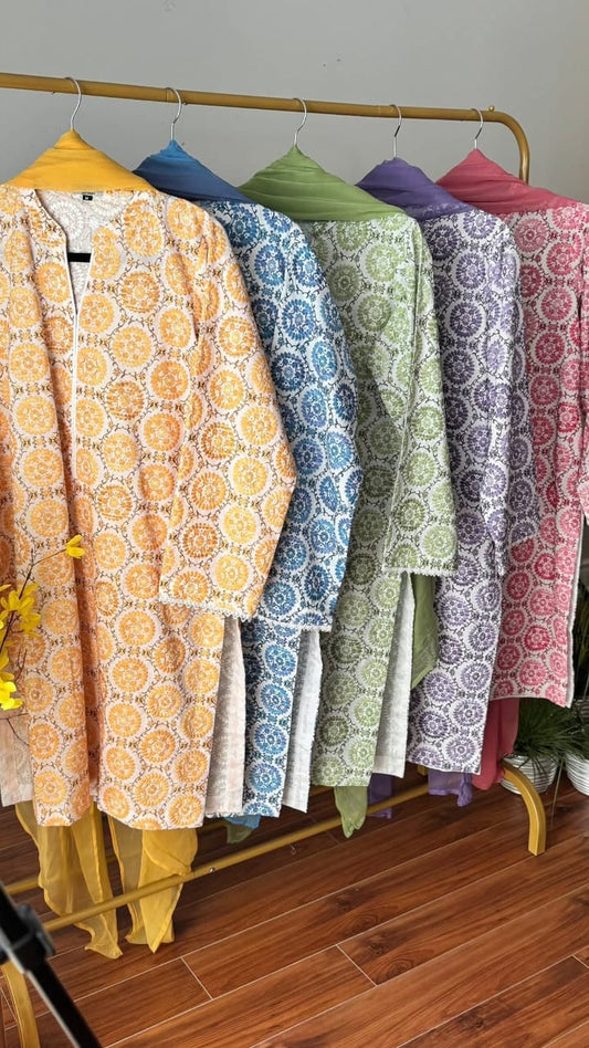 3 Piece Stitched Read to Wear Chikankari Suit