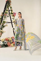 3 Piece Stitched Lawn Suit - Ready To Wear