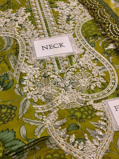 3 Piece Stitched Lawn Dress - Ready To Wear