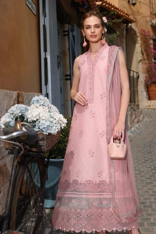 3 Piece Stitched Embroidery Lawn Dress - Ready to Wear