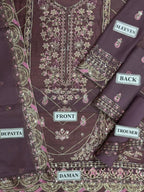 3 Piece Chiffon Stitched Suit - Ready to Wear