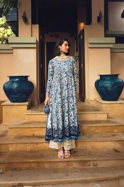 3 Piece Stitched Lawn Suit - Read To Wear