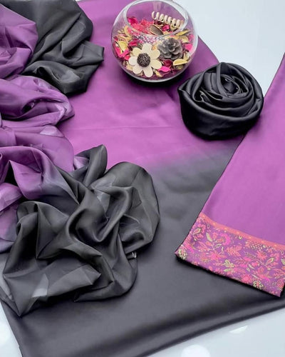 3 Piece Silk Stitched Suit - Ready To Wear