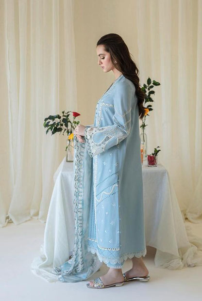 3 Piece Stitched Lawn Suit - Ready To Wear