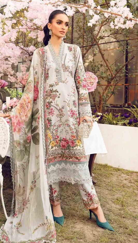 Stitched 3-Piece Embroidered Lawn Suit – New Arrival