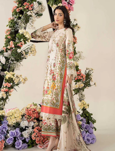 Stitched 3-Piece Embroidered Lawn Suit – New Arrival