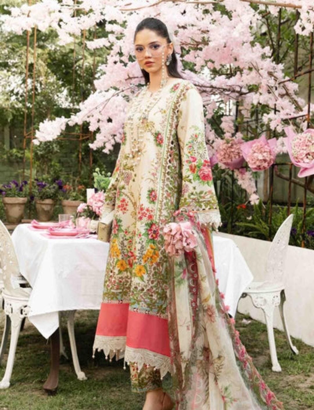 Stitched 3-Piece Embroidered Lawn Suit – New Arrival