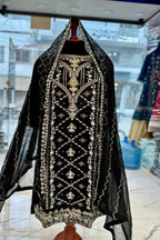 3 Piece Stitched Chiffon Embroidery Dress - Ready To Wear