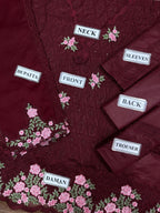 3 Piece Stitched Chikankari Suit - Ready To Wear