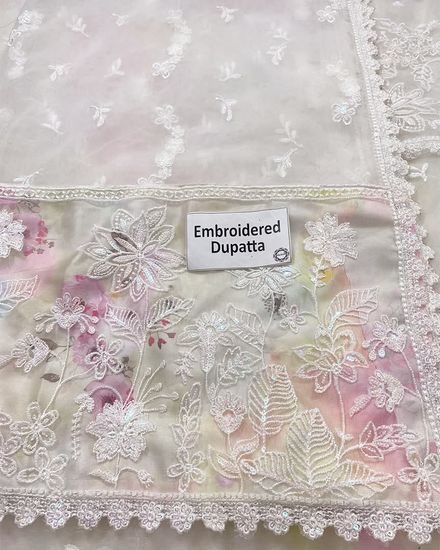 3 Piece Stitched Embroidery Dress - Ready To Wear