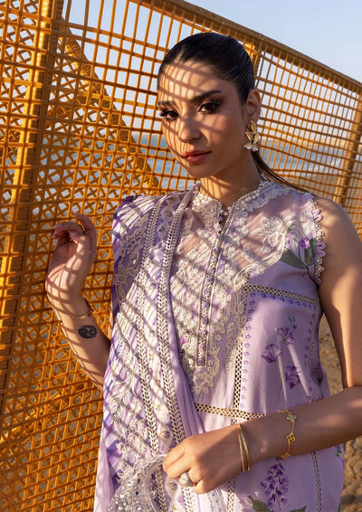 3 Piece Stitched Chikankari Embroidery Dress - Ready To Wear