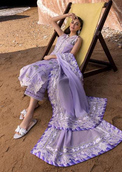 3 Piece Stitched Chikankari Embroidery Dress - Ready To Wear