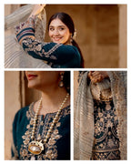 3 Piece Stitched Chiffon Embroidery Dress - Ready To Wear