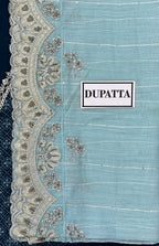 3 Piece Stitched Chiffon Embroidery Dress - Ready To Wear