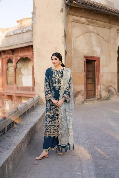 3 Piece Stitched Chiffon Embroidery Dress - Ready To Wear