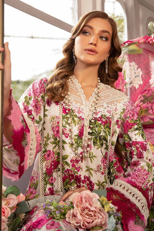 3 Piece Stitched Lawn Dress - Ready To Wear