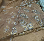 3 Piece Stitched Raw Silk Dress - Ready To Wear