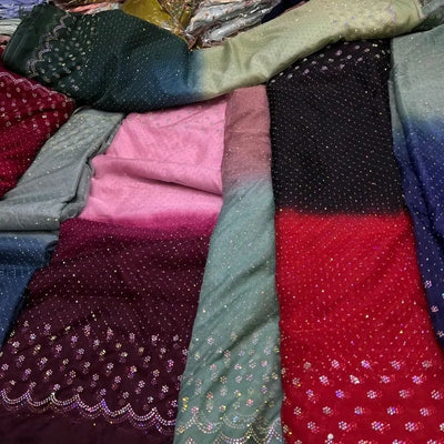 3 Piece Stitched Organza Suit - Ready To Wear