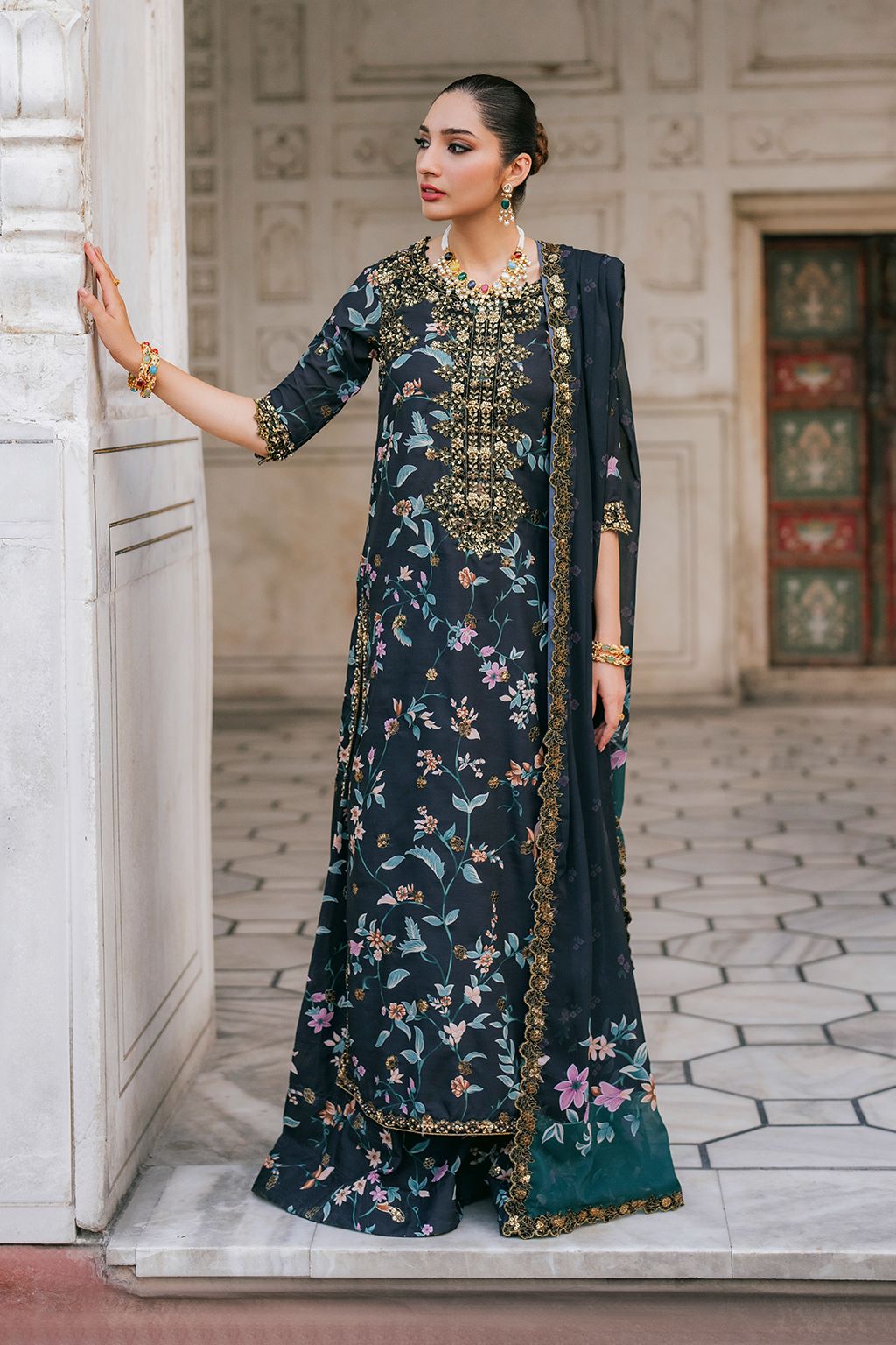 3 Piece Stitched Linen Dress - Ready To Wear