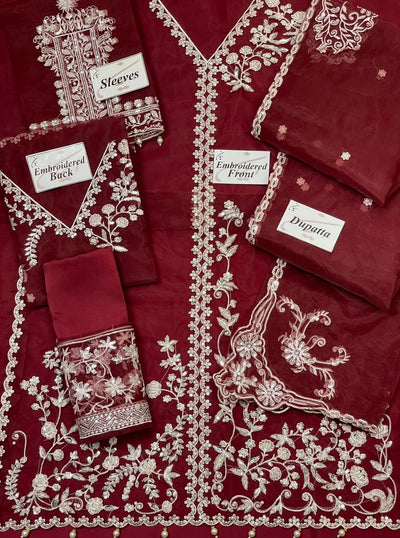 3 Piece Stitched Embroidery Dress - Ready To Wear