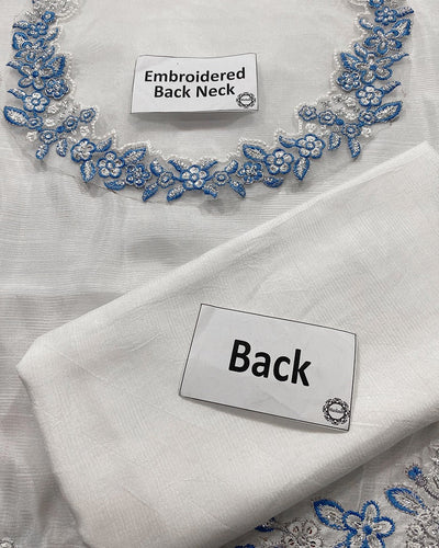 3 Piece Stitched Embroidery Organza Dress - Ready To Wear