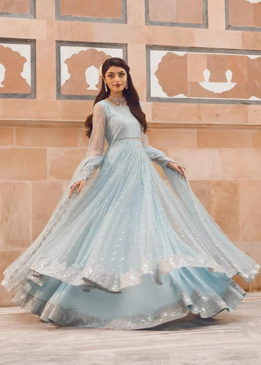 3 Piece Chiffon Embroidery Dress - Ready To Wear