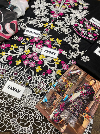 3 Piece Stitched Lawn Dress - Ready To Wear