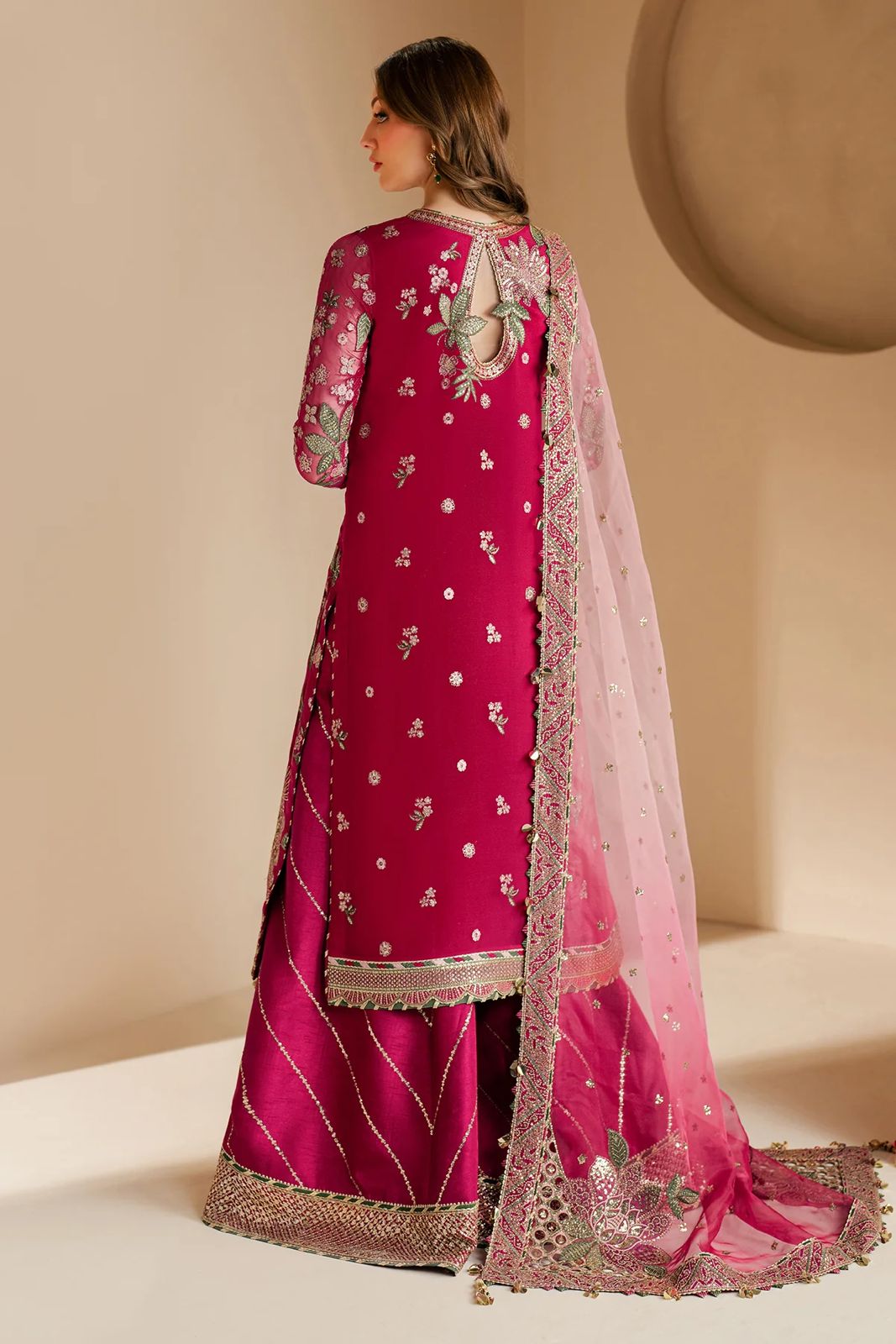 3 Piece Stitched Chiffon Embroidery Dress - Ready To Wear