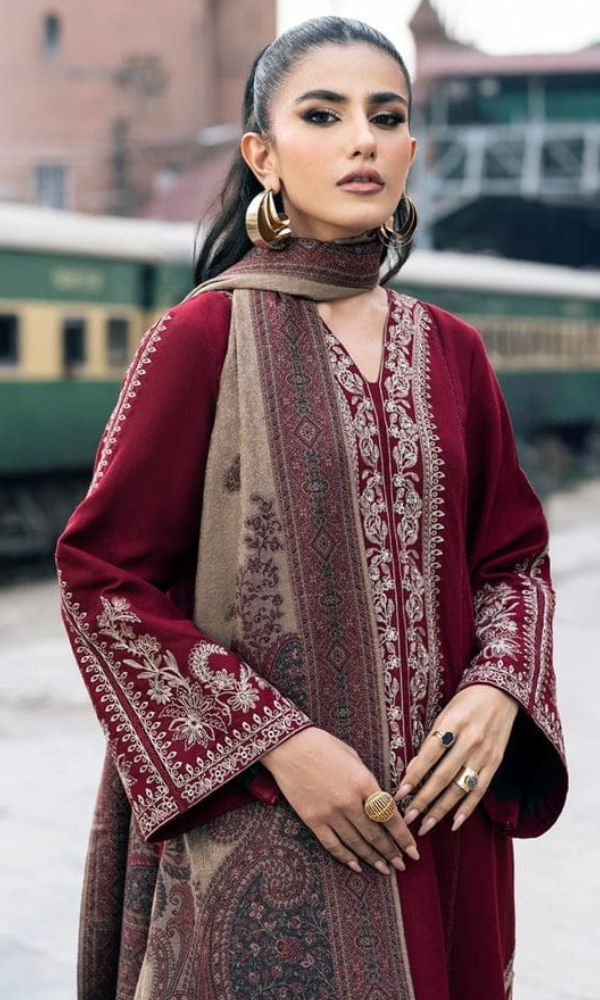 3 Piece Stitched Dhanak Dress - Ready to Wear