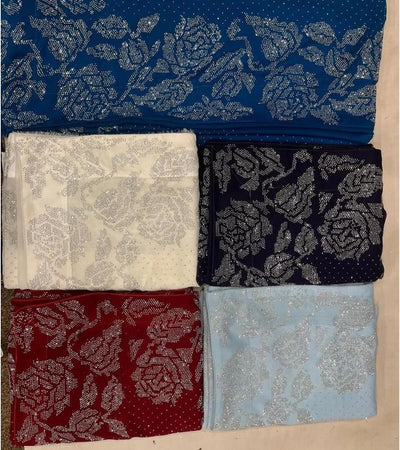 Chiffon Stone Work Stitched Saare - Ready To Wear