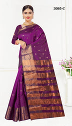 Indian Banarasi Stitched Saare - Ready To Wear