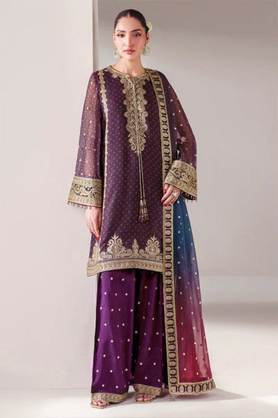 3 Piece Stitched Chiffon Embroidery Dress - Ready To Wear