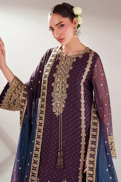 3 Piece Stitched Chiffon Embroidery Dress - Ready To Wear