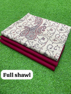 3 Piece Stitched Pashmina Dress With Embroidery Shawl - Ready To Wear