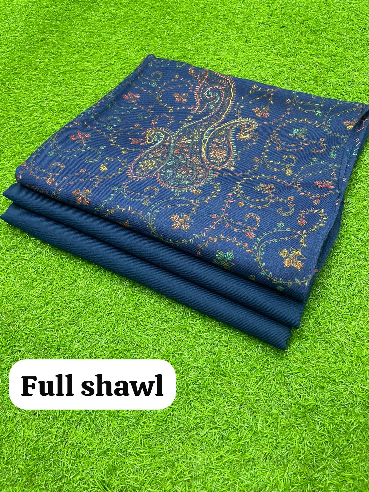 3 Piece Stitched Pashmina Dress With Embroidery Shawl - Ready To Wear