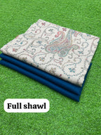 3 Piece Stitched Pashmina Dress With Embroidery Shawl - Ready To Wear