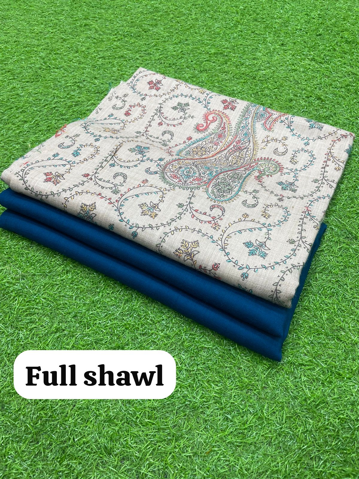 3 Piece Stitched Pashmina Dress With Embroidery Shawl - Ready To Wear