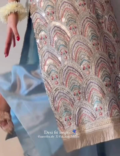 3 Piece Stitched Chiffon Dress - Ready To Wear