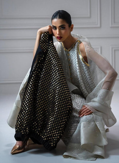 3 Piece Stitched Chiffon Embroidery Dress - Ready To Wear