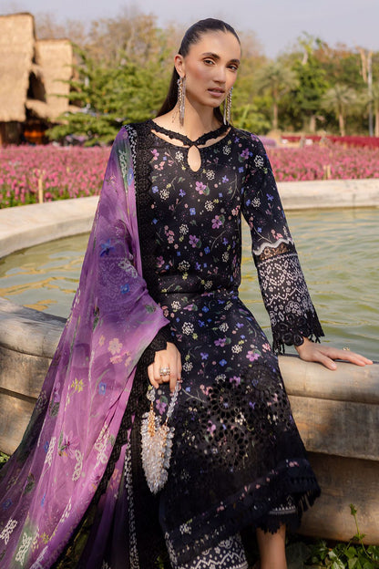 3 Piece Stitched Lawn Dress - Ready To Wear