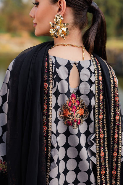 3 Piece Stitched Luxury Lawn Suit - Ready To Wear