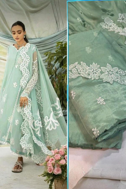 3 Piece Stitched Silk Dress - Ready To Wear