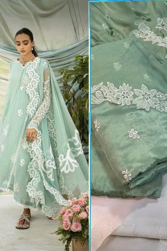 3 Piece Stitched Silk Dress - Ready To Wear