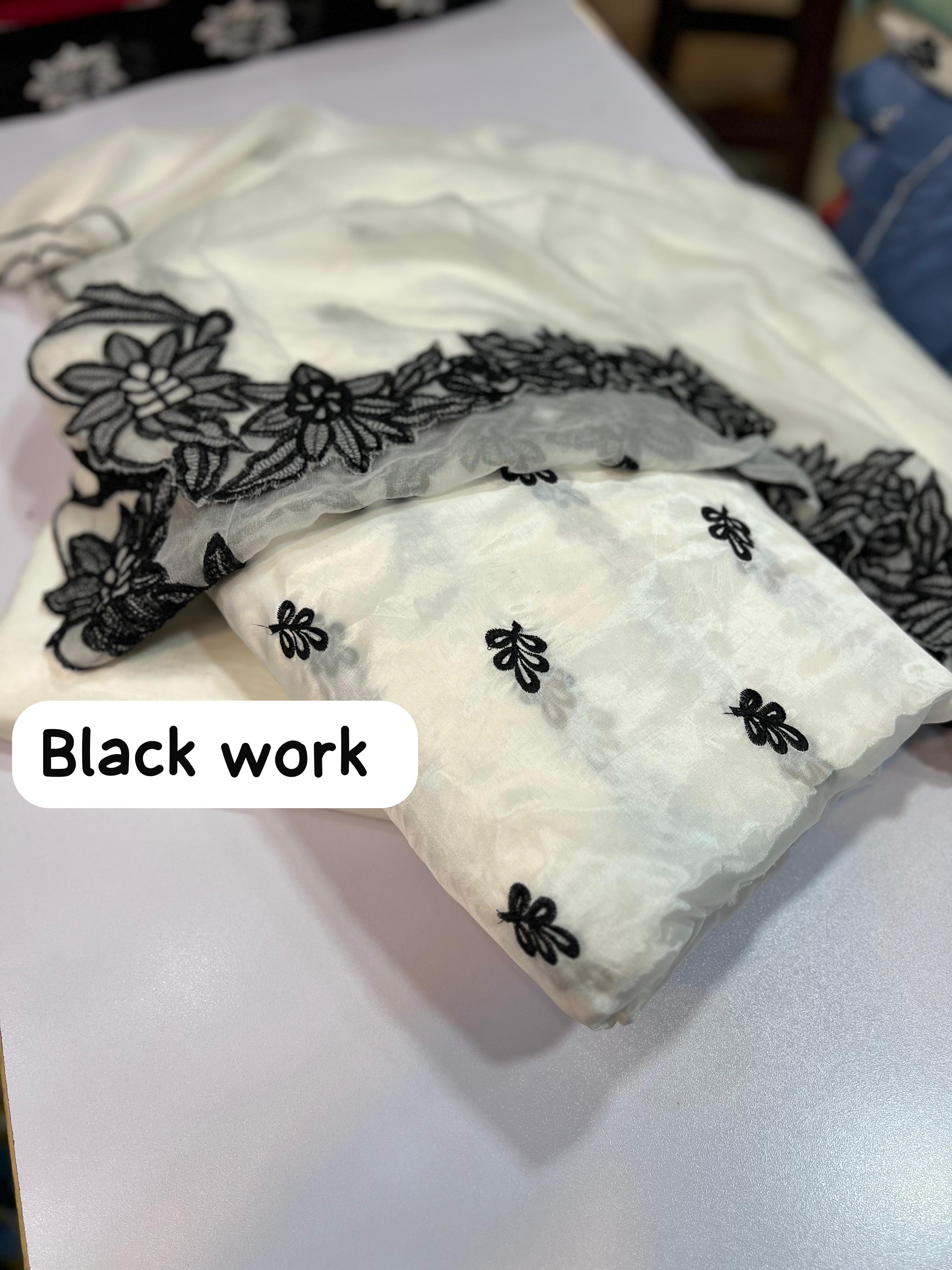 3 Piece Stitched Silk Dress - Ready To Wear