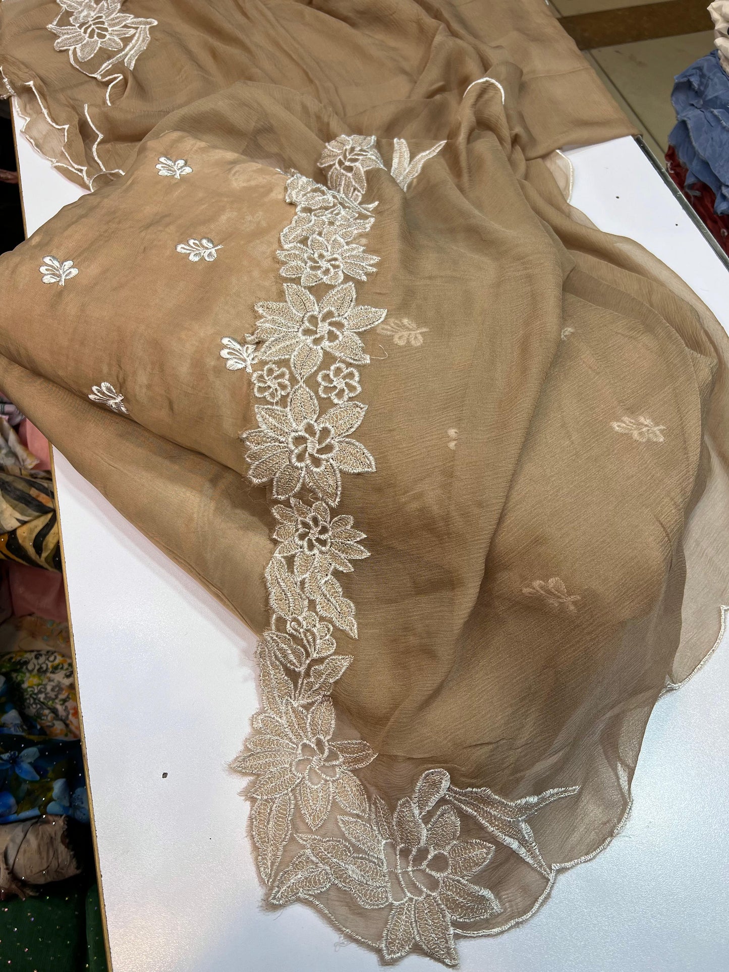 3 Piece Stitched Silk Dress - Ready To Wear